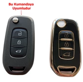 Megane 4 Clio 5 Kadjar Captur Logan Sandero Duster Anahtar Kumanda Kılıfı Oto Anahtarlık Siyah - 4