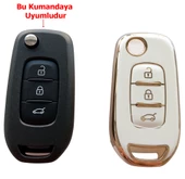 Megane 4 Clio 5 Kadjar Captur Logan Sandero Duster Anahtar Kumanda Kılıfı Oto Anahtarlık Beyaz - 4
