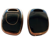 Renault Clio 2 Kangoo Tek Buton Uyumlu Kumanda Anahtar Kılıfı Oto Anahtarlık Siyah thumbnail 2