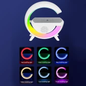 Büyük Boy Masa Gece Lambası Kablosuz Hızlı Şarj Bluetooth Hoparlör Speaker Gece Lambası Led G Lamba - 5