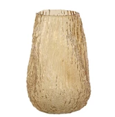 Crearthome Sarı Yağmur Dekoratif Cam Vazo 20*20*30 cm AK.JK0020 - 1