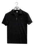 Qupa Fermuarlı Yakalı Slim Fit Kısa Kol Erkek Tişört-6796 - 1