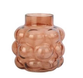 Crearthome Kısa Baloncuk Dekoratif Cam Vazo 20*20*20,5 cm AK.JK0035 - 1