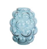 Crearthome Mavi Baloncuk Dekoratif Cam Vazo 16*16*20,5 cm AK.JK0038 - 1