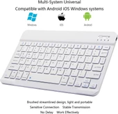 Hegitech Pro 10 10.1" Uyumlu Kablosuz Bluetooth Şarj Edilebilir Klavye - Beyaz - 3