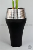 BİÇİÇEK   220cm Starliçe Bitkisi Cleopatra saksıda siyah gümüş - 3