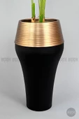 BİÇİÇEK   220cm Starliçe Bitkisi Cleopatra saksıda siyah gold - 3