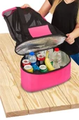 Buzluklu Plaj Çantası Kamp Piknik Seyahat Çantası Omuz Askılı Sıcak Soğuk Tutucu Termos13+35 Litre - 1