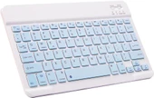 Hometech Alfa 7LM 7" Uyumlu Kablosuz Bluetooth Şarj Edilebilir Klavye - Mavi - 1