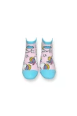 Me-vo Tekli Gökkuşağı Renkli Bay/Bayan Unisex Esnek Nem Alabilen Pamuklu Unicorn Desenli Patik Çorap thumbnail 3