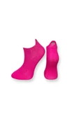 Me-vo Tekli Koyu Pembe Renkli Bay/Bayan Unisex Esnek Nem Alabilen Pamuklu Çilek Desenli Patik Çorap - 1