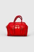 Me-vo Kadın Kırmızı Renkli 2 Fermuarlı El ve Omuz Çantası thumbnail 1