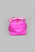 Me-vo Kadın Suni Deri Pembe Renkli Paraşüt El ve Omuz Çantası thumbnail 2