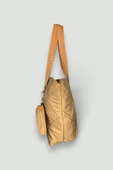 Me-vo Kadın Kahverengi Renkli Orta Boy Paraşüt Kumaş Çarpaz Askılı El ve Omuz Çantası thumbnail 2