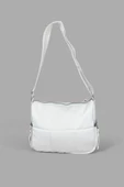 Me-vo Kadın Beyaz Renkli Paraşüt Kumaş Omuz Çantası thumbnail 1