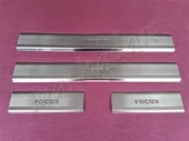 WOC Chrome Ford Focus Krom Kapı Eşiği 1998-2005 4 Parça Paslanmaz Çelik - 1