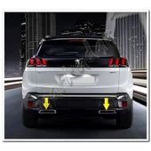 WOC Chrome Peugeot 3008 Krom Egzos Çerçevesi 2016 Sonrası 2 Parça Paslanmaz Çelik - 5