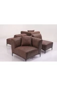 Vipa Home New York İkili  Modül Koltuk, Harmony, Comfort Plus ,Ofis Salon ve Oturma Odası için Kahverengi K+K - 3