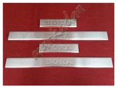 DB Chrome VW Bora Krom Kapı Eşiği 1998-2004 4 Parça P.Çelik - 1