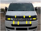 DB Chrome VW T5 Transporter Ön Panjur Nikelajı 2010-2014 2 Parça P.Çelik thumbnail 1