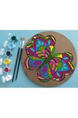 2Li Mandala Boyama Seti- 2 DESENLİ PLAKA-6 RENK AKRİLİK BOYA-2 ADET FIRÇA - 3