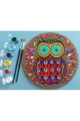 2Li Mandala Boyama Seti- 2 DESENLİ PLAKA-6 RENK AKRİLİK BOYA-2 ADET FIRÇA - 4
