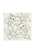 TATİL ETKİNLİĞİ-2'li Tuval Boyama Seti. 20x20 CM UV baskı + 6 Akrilik Boya + 1 Fırça-MODEL-52 - 2
