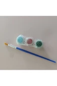 ANAOKULU SETİ-20x20 TUVAL BOYAMA SETLERİ- 12 ADET TUVAL-HER SETTE (3'lü Boya Seti-1 Fırça) - 5