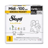 Sleepy Extra Günlük Aktivite Gross Paket Bebek Bezi 3 Numara Midi 100 Adet thumbnail 2