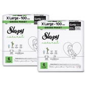 Sleepy Natural Gross Paket Bebek Bezi 6 Numara Xlarge 200 Adet thumbnail 3