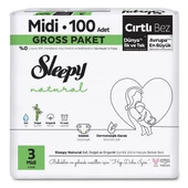 Sleepy Natural Gross Paket Bebek Bezi 3 Numara Midi 100 Adet thumbnail 2