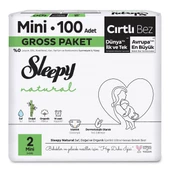 Sleepy Natural Gross Paket Bebek Bezi 2 Numara Mini 100 Adet - 2