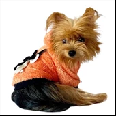 Orange Black Bunny Kapşonlu Sweat by Kemique Köpek Kazağı - 1