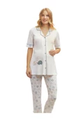 Kadın Mavi Flz 24-311 Lohusa Pijama Takım - 1