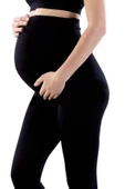 Kadın Siyah Hamile Tayt - 2