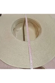 Lüx Hasır Plaj Şapkası , Katlanabilir Geniş Birim ( Çap 47 Cm, Içinde Daraltma Ipi Mevcuttur ) - 5