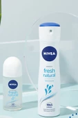Nivea Kadın Sprey Deodorant Fresh Natural 150ml, Ter Kokusuna Karşı 48 Saat Koruma, Okyanus Özleri, X3Adet thumbnail 5