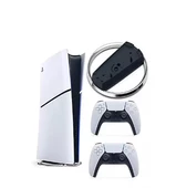 Sony Playstation 5 Slim Dijital + 2. DualSense Ps5 Kol+ Vertical Stand Dikey Ayak Beyaz - 1
