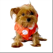 Mega Dots Orange Yağmurluk Kapşonlu Köpek Yağmurluğu - 5