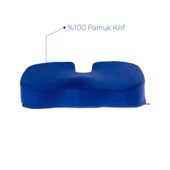Ortopedik Oturma Minderi Hemeroid Basur Kuyruk Sokumu Coccyx Oturma Minderi Visco Minder Saks Mavisi - 5
