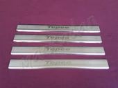WOC Chrome Peugeot Partner Tepee Krom Kapı Eşiği 2008-2018 4 Parça Paslanmaz Çelik - 1