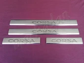 WOC Chrome Opel Corsa C Krom Kapı Eşiği 2000-2006 4 Parça Paslanmaz Çelik - 1