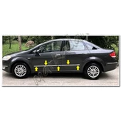 Markadan Fiat Linea Krom Yan Kapı Çıtası 2006-2018 4 Parça Paslanmaz Çelik thumbnail 2