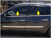 WOC Chrome Renault Megane 2 Sedan Krom Cam Çıtası 2004-2010 4 Parça Paslanmaz Çelik thumbnail 3
