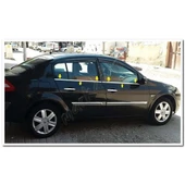 WOC Chrome Renault Megane 2 Sedan Krom Cam Çıtası 2004-2010 4 Parça Paslanmaz Çelik thumbnail 2