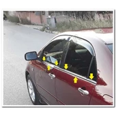 WOC Chrome Toyota Corolla Sedan Krom Cam Çıtası 2002-2006 4 Parça Paslanmaz Çelik thumbnail 1