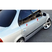 WOC Chrome Honda Civic Sedan Krom Cam Çıtası 1996-2000 4 Parça Paslanmaz Çelik thumbnail 2