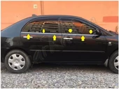 WOC Chrome Toyota Corolla Sedan Krom Cam Çıtası 2002-2006 4 Parça Paslanmaz Çelik thumbnail 3