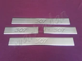 WOC Chrome Peugeot 307 Krom Kapı Eşiği 2001-2008 4 Parça Paslanmaz Çelik - 1