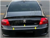 Peugeot 407 Krom Bagaj Alt Çıta 2004-2010 Paslanmaz Çelik thumbnail 1